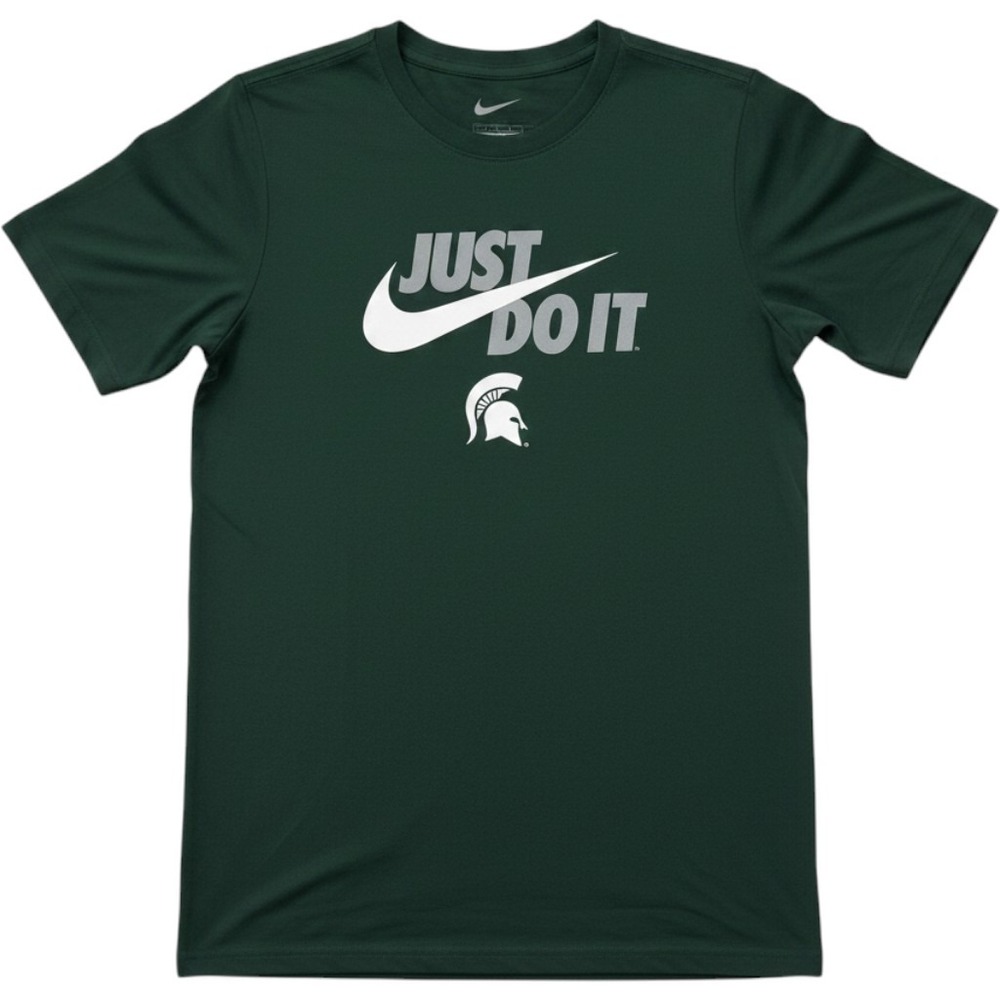 Nike Michigan State Spartans DRI-FIT T Shirt Youth XL Adult Small Green NCAA